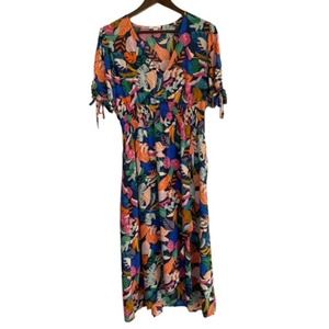 Esprit Tropical Multi-Colored Dress - Large